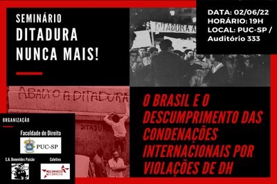 MPF participa do seminário “Ditadura Nunca Mais” na PUC-SP