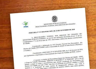 GT DIREITO À MEMÓRIA E À VERDADE